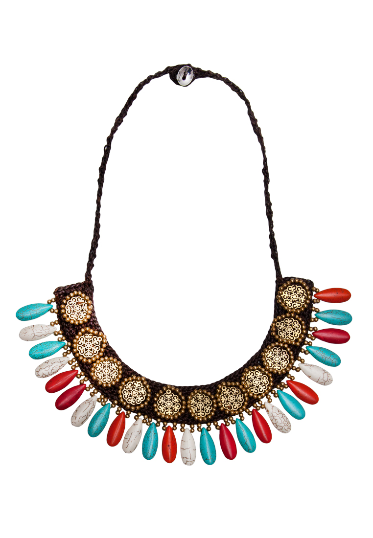 Ethno Kette Sandra red-blue