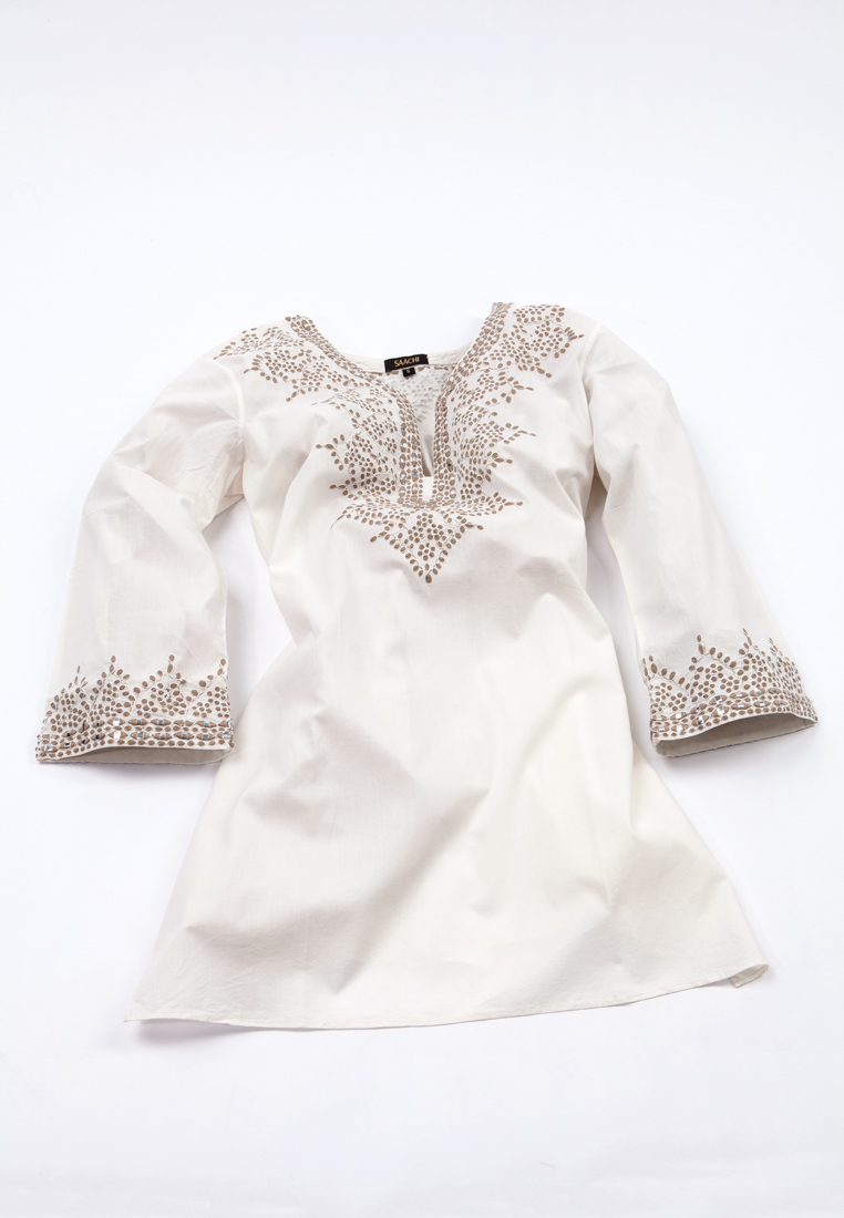 Ethno Tunika Sarina weiss Ethno Tunika Sarina weiss