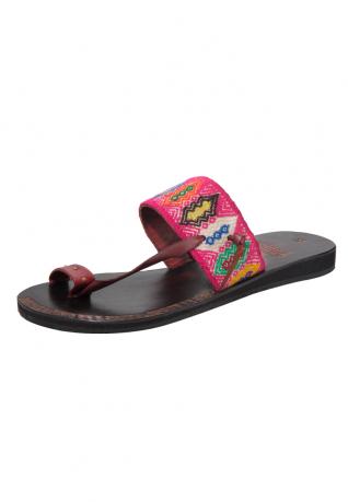 Flache Vintage Sandale aus Peru pink | 38